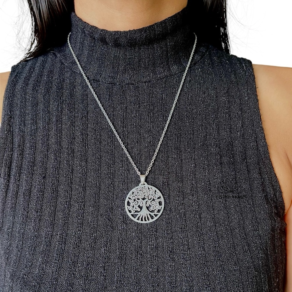 Tree of Life Pendant Necklace | Handmade | Stainless Steel
